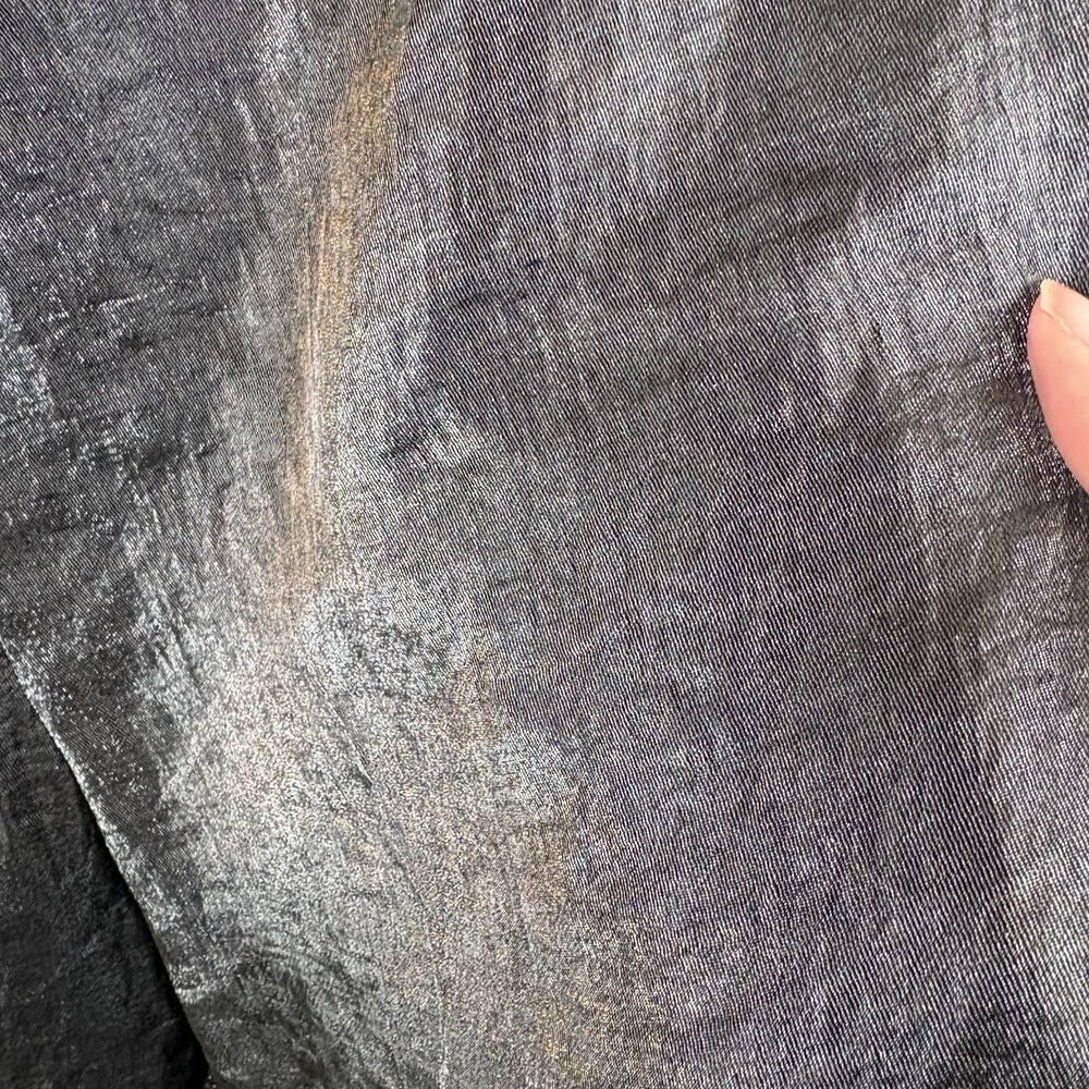 Peace of Cloth Y2K Gray Metallic Size 2 Trousers  Pants Viscose Made in NYC - Picture 5 of 12